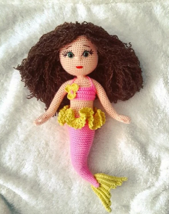 Deniz Kızı Bebek Amigurumi Organik Oyuncak ürün görseli 1
