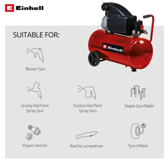 Einhell TC-AC 270/50/8 50 LT Kompresör 4007360 - Resim 2
