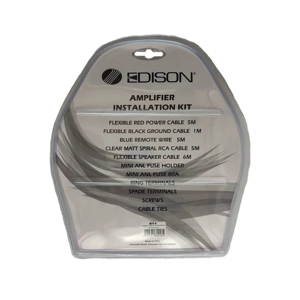 Edison Kit - 4ga Kaliteli Anfi Montaj Kablo Seti - Resim 5