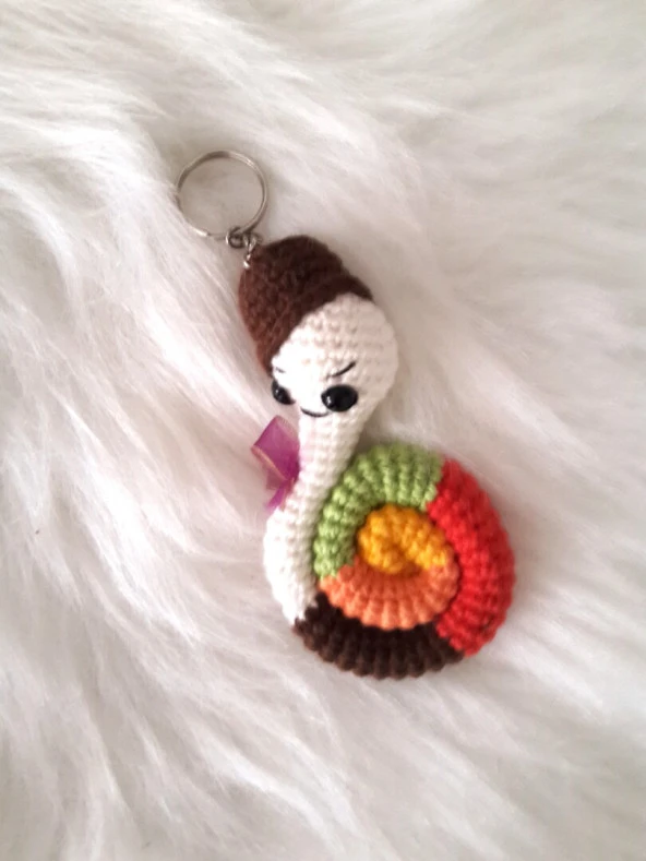 Maskot Sevimli Denizatı Amigurumi Organik Anahtarlık Oyuncak ürün görseli 1