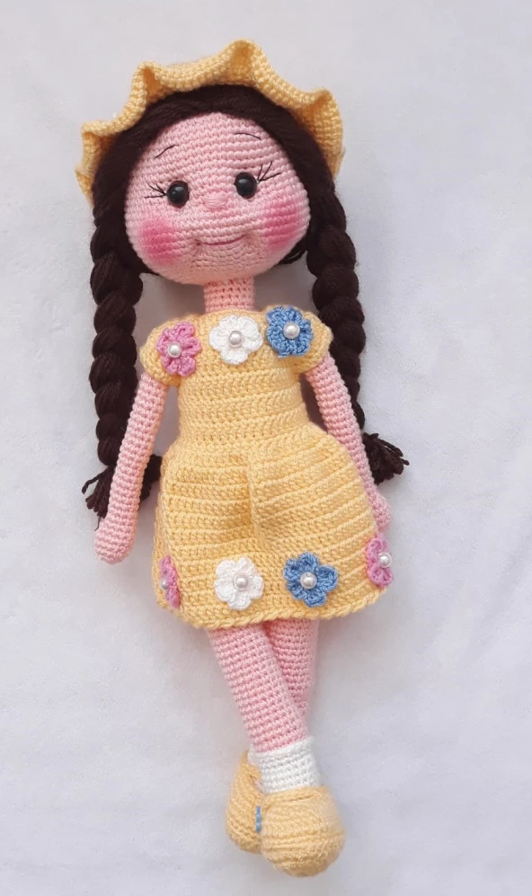 Sarı Şeker Bebek Amigurumi Organik Oyuncak ürün görseli 1