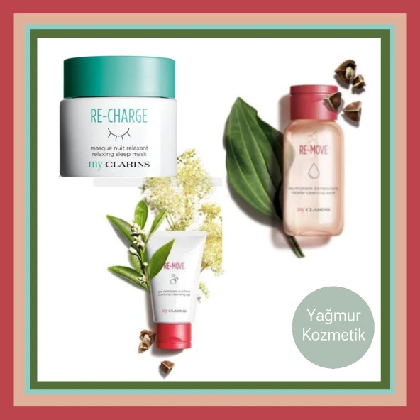 Clarins My Re Cream 50ml+Purifying Cleansing Gel 125ml+Move Eau Micellaire 200ml ürün görseli 1
