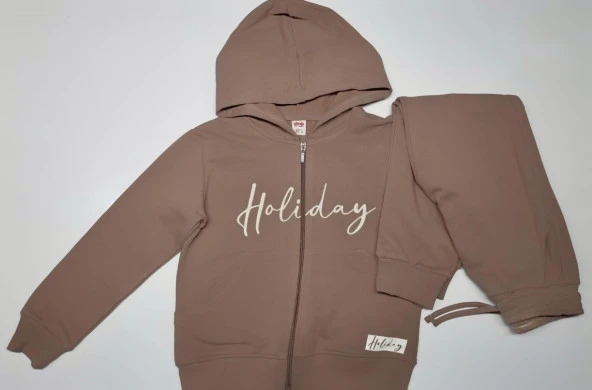 Dmb Kids M9612 Kahverengi Kız Çocuk Eşofman Takım- 4/5 Yaş ürün görseli 1