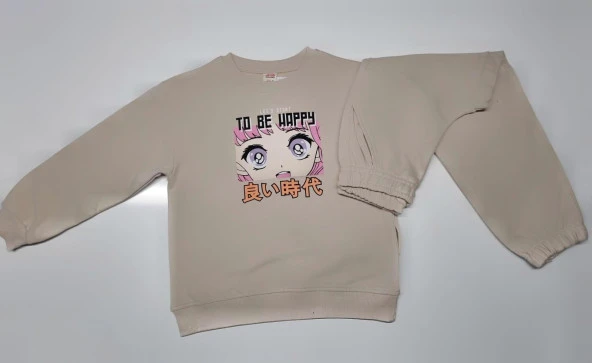 Dmb Kids M9038 Bej Kız Çocuk Eşofman Takım- 7/8 Yaş ürün görseli 1