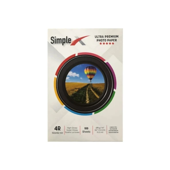 Simplex Ultra Premium 10x15 Parlak 270 Gr 100 Lük Fotoğraf Kağıdı ürün görseli 1
