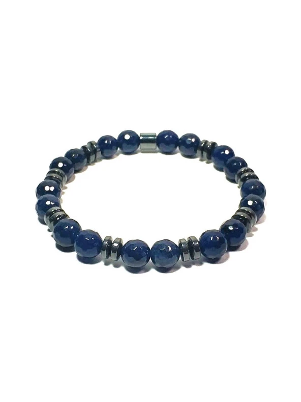 JTSS24DOB1424 JANTİ UNISEX BİLEKLİK JADE ELMAS KESİM HEMATİT DOĞALTAŞ TASARIM GARANTİLİ ürün görseli 1