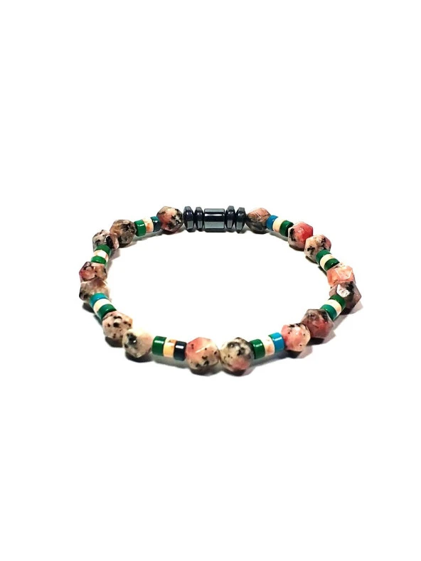 JTSS24DOB1426 JANTİ UNISEX BİLEKLİK JADE PIRLANTA KESİM SODALİT HEMATİT DOĞALTAŞ TASARIM GARANTİLİ ürün görseli 1