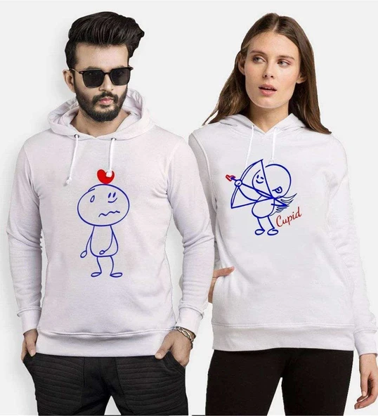 Tshirthane Cupid Sevgili Kombinleri Kapüşonlu Kombini ürün görseli 1