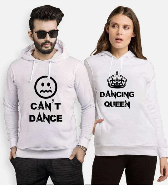 Tshirthane Dancing Dange  Sevgili Kombinleri Kapüşonlu Kombini ürün görseli 1