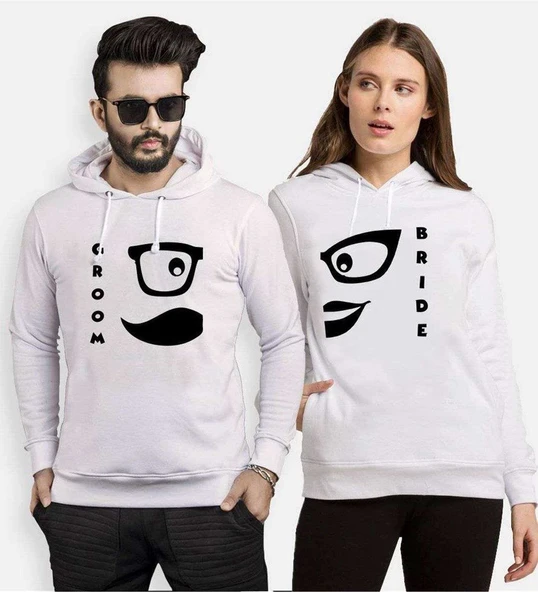 Tshirthane Bride Groom Sevgili Kombinleri Kapüşonlu Kombini ürün görseli 1