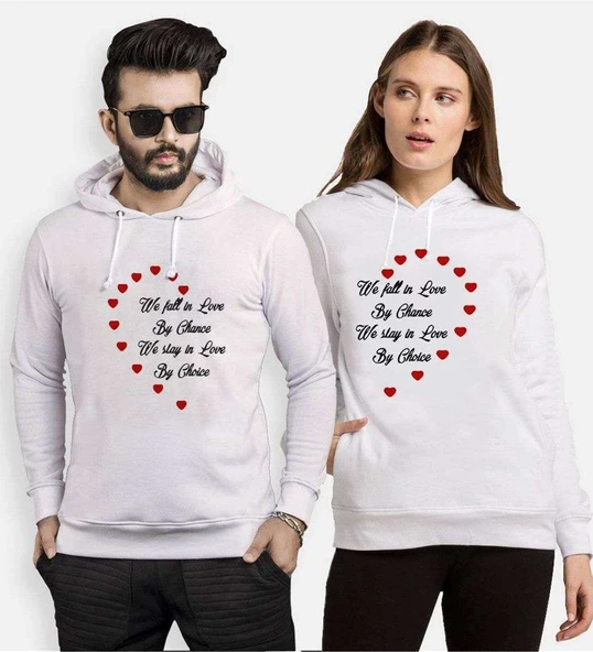 Tshirthane We Fall Sevgili Kombinleri Kapüşonlu Kombini ürün görseli 1