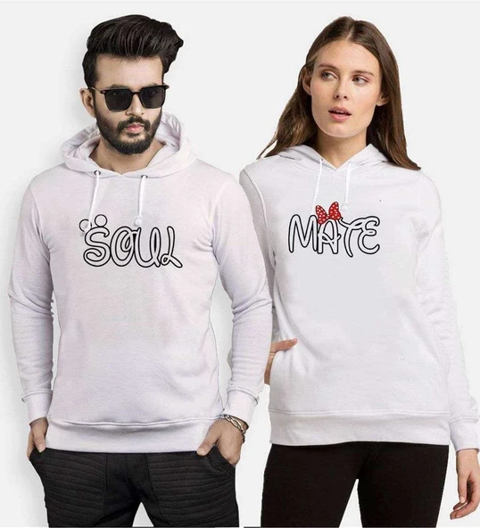 Tshirthane Soul  Mate Sevgili Kombinleri Kapüşonlu Kombini ürün görseli 1