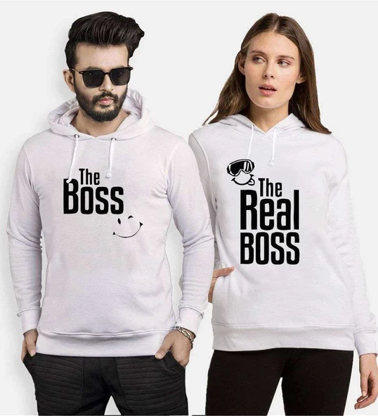 Tshirthane The Boss The Realboss Sevgili Kombinleri Kapüşonlu Kombini ürün görseli 1