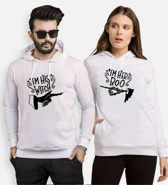 Tshirthane Witch Boo  Sevgili Kombinleri Kapüşonlu Kombini ürün görseli 1