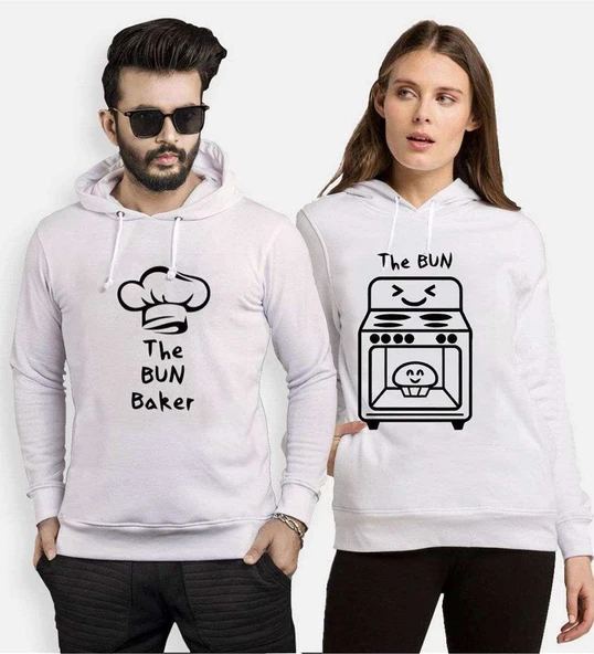 Tshirthane The Bun Baker Sevgili Kombinleri Kapüşonlu Kombini ürün görseli 1