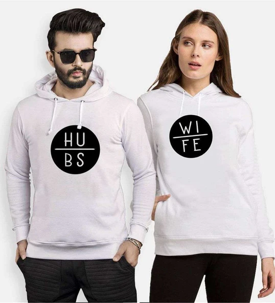 Tshirthane Wife Hubs  Sevgili Kombinleri Kapüşonlu Kombini ürün görseli 1