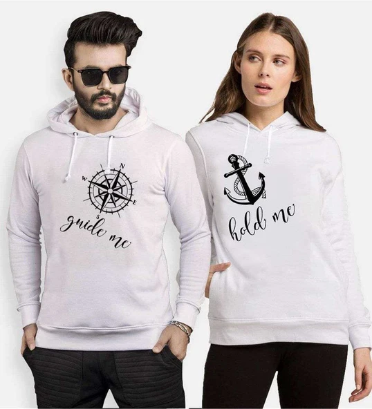 Tshirthane Yol Göster - Beni Tut  Sevgili Kombinleri Kapüşonlu Kombini ürün görseli 1