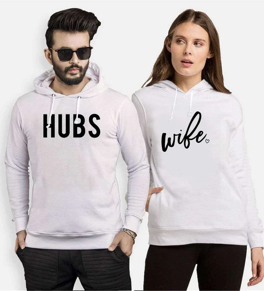 Tshirthane Wife-Hubs  Sevgili Kombinleri Kapüşonlu Kombini ürün görseli 1