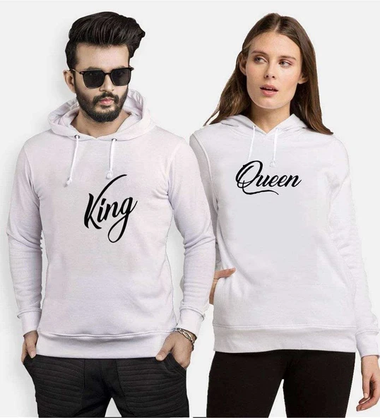 Tshirthane The King Queen Sevgili Kombinleri Kapüşonlu Kombini ürün görseli 1