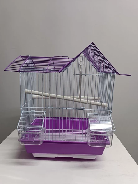 NetX Mor Kuş Kafesi Çin Evi 30x23x51 Kanarya Muhabbet Kuşu için ürün görseli 1