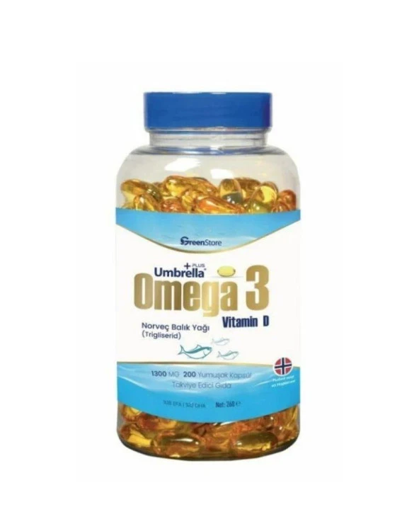 Green Store Umberalla Omega 3 Balık Yağı 200 Kapsül ürün görseli 1