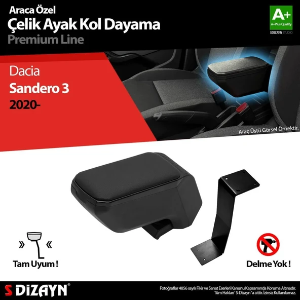 umlu Kol Dayama Kolçak Çelik Ayaklı ABS Siyah 2020 Üzeri A+Kalite Parça ürün görseli 1