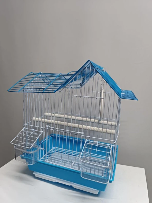 Netx Mavi Kuş Kafesi Çin Evi 30x23x51 Kanarya Muhabbet Kuşu için ürün görseli 1