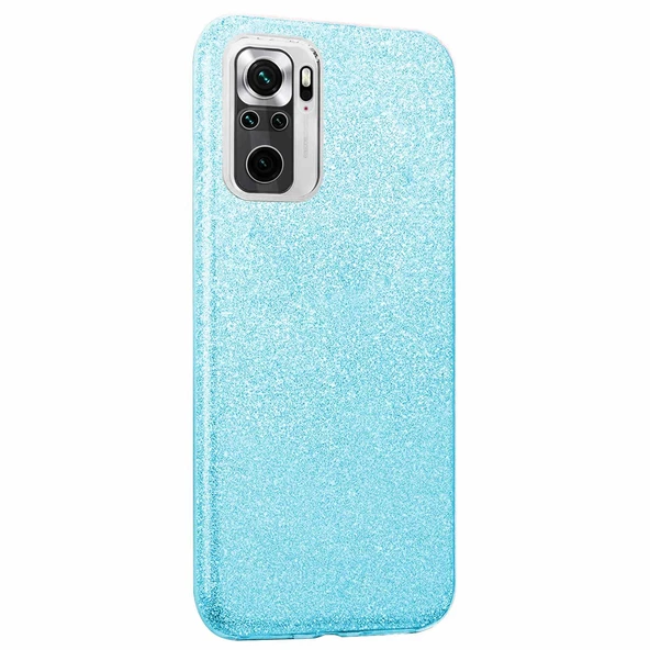 Vendas Xiaomi Redmi Note 10S Simli Tasarımlı Parlak Yüzeyli Silikon Kılıf ürün görseli 1