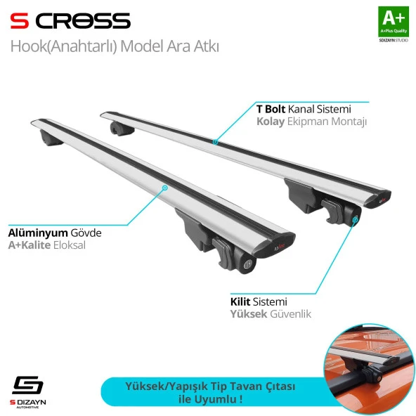 Bmw 5 Serisi için Touring (G31) 2017 Üzeri Hook Anahtarlı Model Gri Ara Atkı A+ Kalite ürün görseli 1