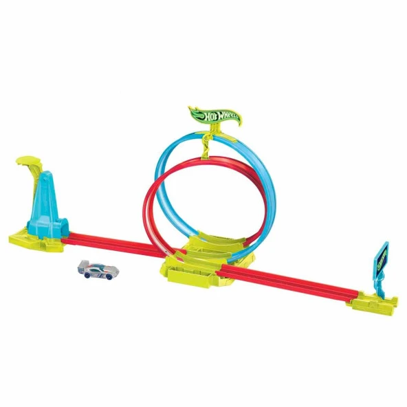 Hot Wheels Neon Yarışlar Çifte Çemberde Yarış Seti - Resim 2