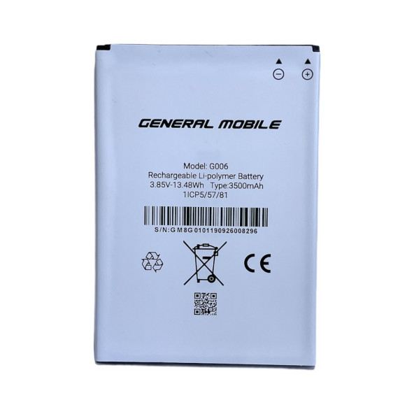 General Mobile GM9 Go Batarya 3500mAh G006 Uyumlu Batarya ürün görseli 1