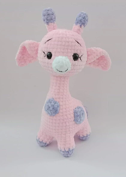 Pembe Tatlı Zürafa Amigurumi Organik Oyuncak ürün görseli 1