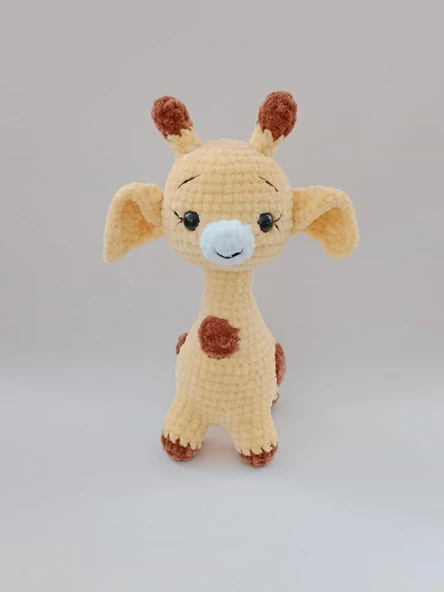 Sarı Tatlı Zürafa Amigurumi Organik Oyuncak ürün görseli 1