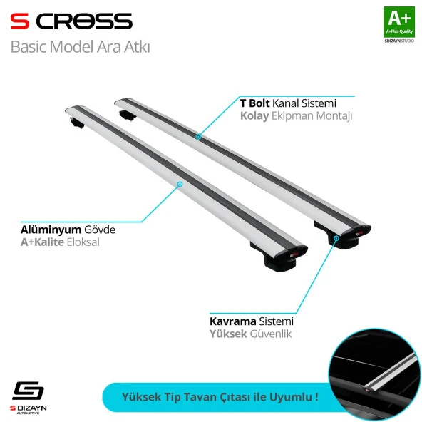 Kia Stonic 2018 için Üzeri Basic Model Gri Ara Atkı A+ Kalite ürün görseli 1