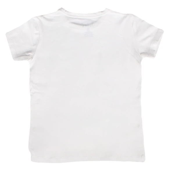 Unisex Ekru Sade Kısa Kol Badi - Resim 4