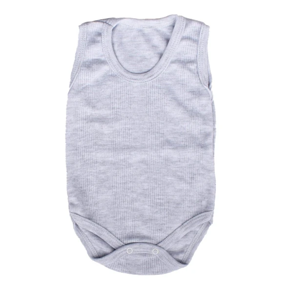 Unisex Gri Geniş Raporlu Askılı Zıbın ürün görseli 1
