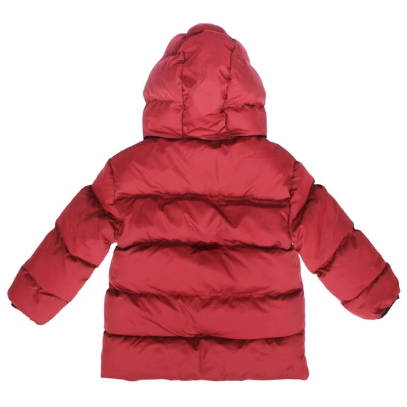 Unisex Bordo Kapşonlu Şişme Mont - Resim 6