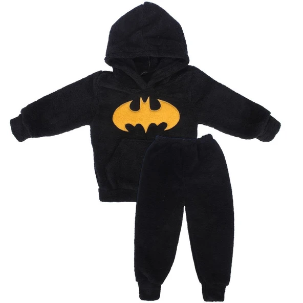 Erkek Çocuk Siyah Batman Nakışlı Welsoft 2'li Takım ürün görseli 1