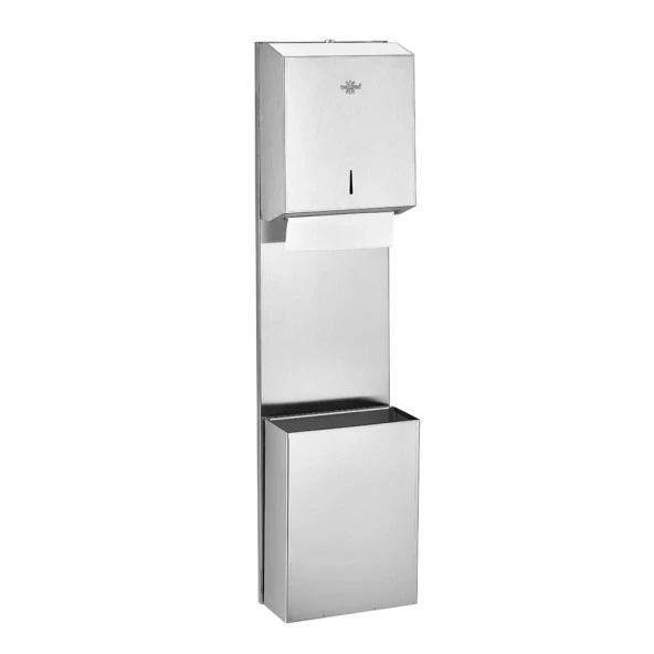 Rulopak Z Katlama Kağıt Havlu Dispenseri 400Lü + Paslanmaz Çöp Kovası 9 L Kombi Set ürün görseli 1
