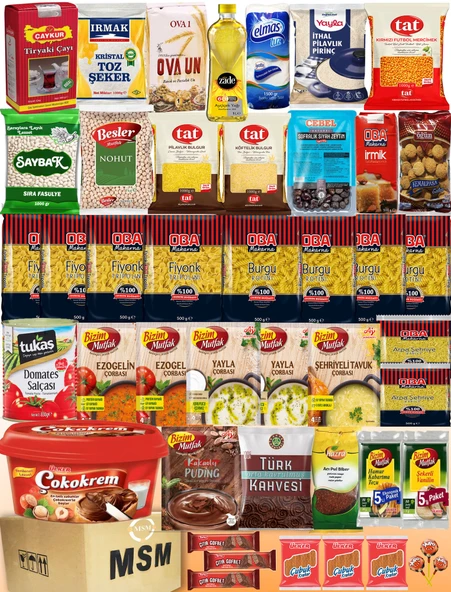 MSM Ramazan Paketi Erzak Paketi Mega Paket 45 Parça Çocuklar İçin Çikolata Setli Toplam 19kg No :14 ürün görseli 1