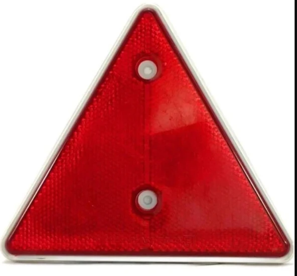 PLASTİK ÜÇGEN REFLEKTÖR KIRMIZI 14X16cm ürün görseli 1