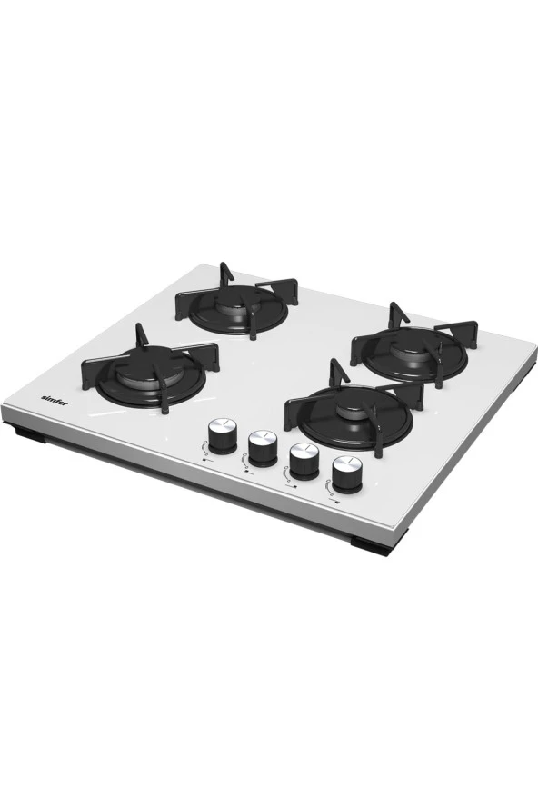 Simfer 3036-N Set Üstü Cam Ocak Beyaz ürün görseli 1