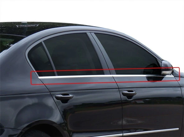 Volkswagen Passat 3C için B6 Cam Çıtası 4 Parça  Krom 2005-2011 ürün görseli 1