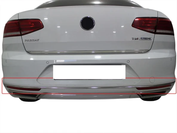 Volkswagen Passat B8 için Arka Tampon Alt Çıtası 3 Parça Krom 2015 Ve Sonrası ürün görseli 1