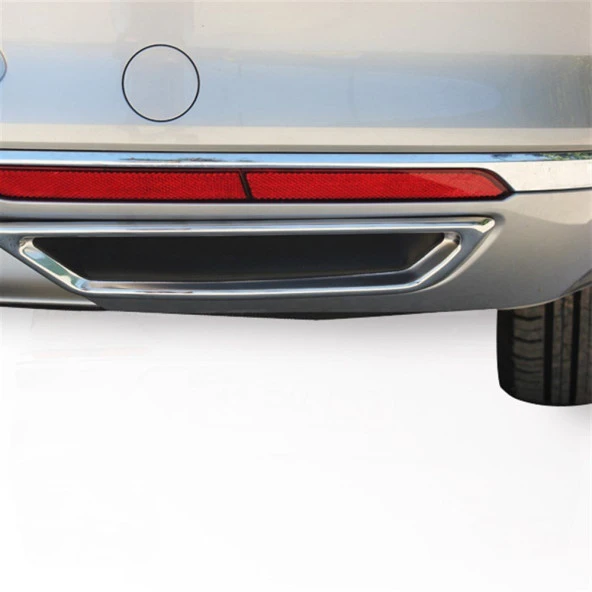 Volkswagen Passat B8 için Egzoz Çıkışı 2 Parça Krom 2015 Ve Sonrası ürün görseli 1