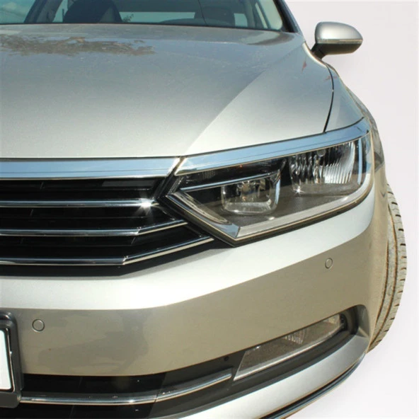 Volkswagen Passat B8 için Far Üst Çıtası 3 Parça Krom 2015 Ve Sonrası ürün görseli 1