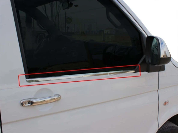 Volkswagen Caravelle T5.5 için Cam Çıtası 2 Parça  Krom 2010-2015 ürün görseli 1