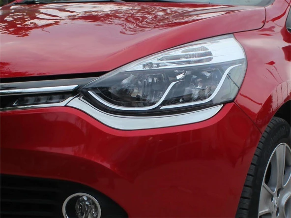 Renault Clio 4 için Far Kaşı 2 Parça Krom 2013-2019 ürün görseli 1