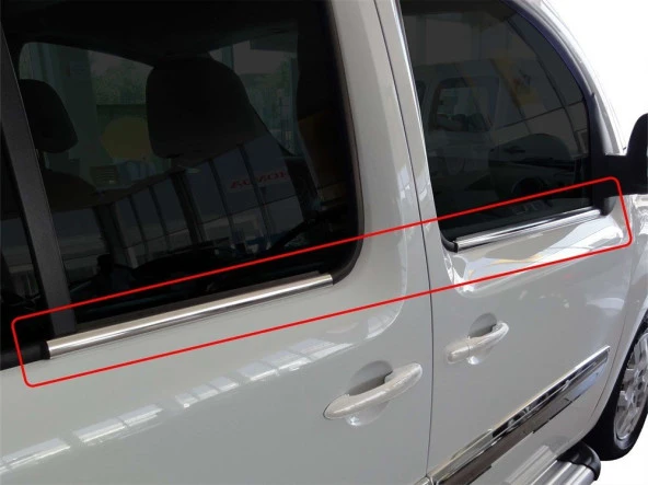 Renault Kangoo 2 için Cam Çıtası 4 Parça  Krom 2008 Ve Sonrası ürün görseli 1