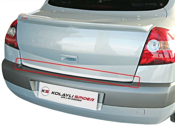 Renault Megane 2 için Sedan Bagaj Alt Çıtası Krom 2006-2010 ürün görseli 1